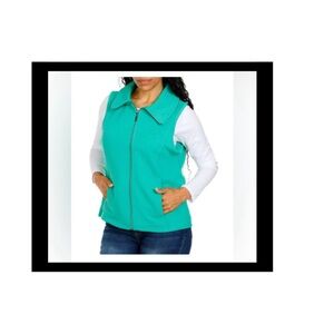ONQUE CASUAL Woman’s Solid Zip Up Vest